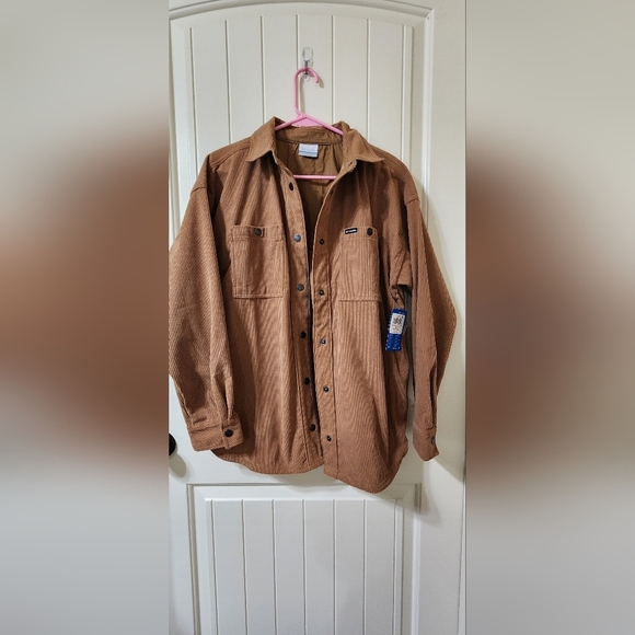 Columbia Women's Blue Point Creek Corduroy Shirt Jacket, Camel Brown, Small - Picture 10 of 11